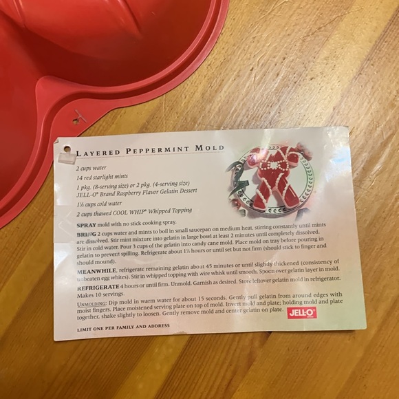 Vintage Jello Candy Cane Jello mold, NWT - Picture 4 of 7